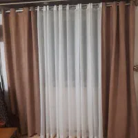 پرده پذیرایی برای دوتا پنجره