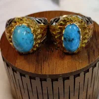 انگشتر فیروزه نیشابور نقره دستساز بسیار خوشرنگ