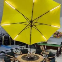 چتر آتشدان چوبی باغی تمام چدن سایبان