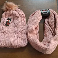 کلاه بافت و شال گردن رینگی