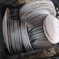 ظروف گل قرمزی