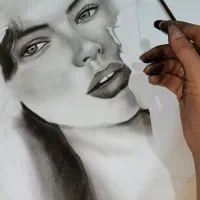 نقاشی سیاه قلم ( سفارش)