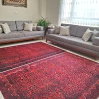 فرشینه طرح کابل زمینه لاکی|فرش|اراک, |دیوار