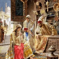 نخ و نقشه تابلو فرش ،طرح عتیقه فروش