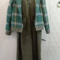 پیراهن با کت رویی جنس فوتر چرم