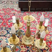 لوستر چهارشاخه برنزی قدیمی