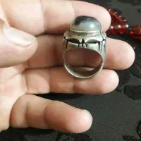 فروش انگشتر شجر با رکاب نقره اصل|جواهرات|بیجار, |دیوار