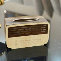 جادستمال کاغذی طرح رادیو چوبی