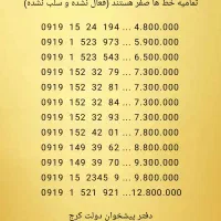 ۰۹۱۹ کد ۲ رند کف قیمت صفر فعال نشده (دفتر پیشخوان)|سیمکارت|کرج, برغان|دیوار