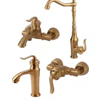 ست شیرالات طلایی مات بهریزان