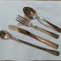 کارد و چنگال میوهخوری استیل استاینلس ژاپن طرح تاج