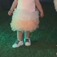 پیراهن عروسکی کراپ دورس شیک دخترانه اتکت دار