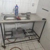سینک ظرفشویی بهمراه پایه زیر