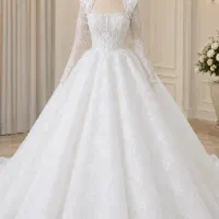لباس عروس پرنسسی /چند حالته /دانتل فرانسه