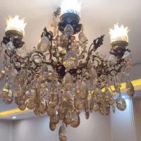 لوستر برنج پُر از الماس