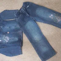 کت شلوار جین دخترانه (وارداتی)