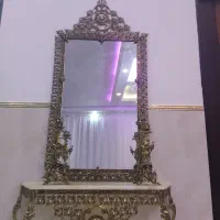آینه و شمع دان برنز اصل|صنایع دستی و سایر لوازم تزئینی|میاندوآب, |دیوار