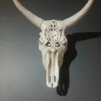 دیوارکوب کله گاو مجسمه