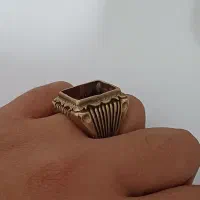 رکاب انگشتر برنجی با سنگ سفارشی