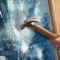برچسب ضد ریزش شیشه لیبل ضدضربه محافظ شفاف شیشه ای