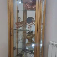 ویترین  4طبقه ورق طلا تمام چوب