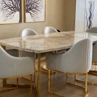 میز نهار خوری ۸ نفره استیل