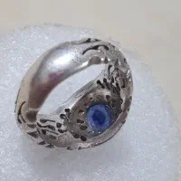 انگشتر یاقوت کبود با رکاب تمام دست ساز|جواهرات|تهران, شهرک طالقانی|دیوار