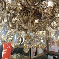 لوستر قالب دایکاست تمام برنج فوق سنگنین(با فاکتور)|لوستر و چراغ آویز|قم, بلوار امین و ساحلی|دیوار