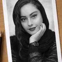 سفارش نقاشی چهره (مدادرنگی و سیاهقلم )