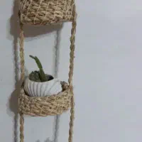 گلدان حصیری.آویز حصیری|صنایع دستی و سایر لوازم تزئینی|رشت, انصاری|دیوار