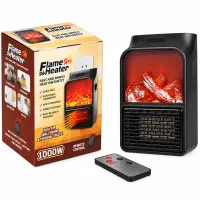 هیتر برقی پریزی Flame Heater 1000 وات طرح شومینه
