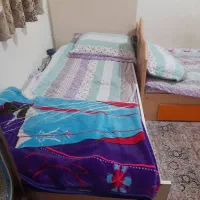 تخت نوجوان با تشک|تخت و سرویس خواب|کیش, |دیوار