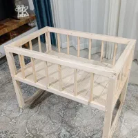 تخت تمام چوب نوزاد/گهواره دار/