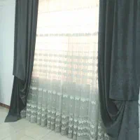 دوعددشال پرده طوسی