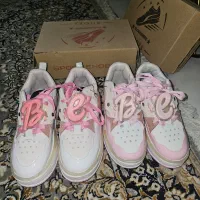 کفش کتونی صورتی سفید باربی نو ۳۷ ۴۰