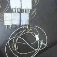دوعدد آداپتور سامسونگ + AUX + سیم شارژ آیفون