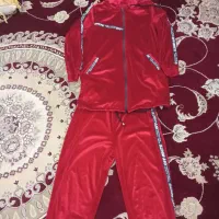 ست سویشرت و شلوار مخمل زرشکی