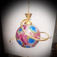 آکبند لوستر تک شعله حباب پتینه خطی مدرن|لوستر و چراغ آویز|تهران, فردوسی|دیوار