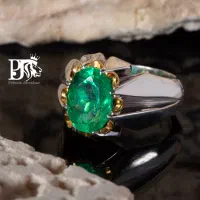 انگشتر جواهر زمرد ناب کلمبیایی بالاترین گرید