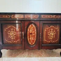 آینه کنسول پذیرایی چوبی معرق کاری