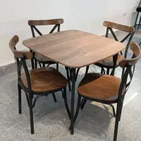 میزو صندلی غذاخوری مدل لهستانی فلزصنایع چوبی معراج