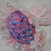دسته گل روبانی