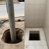 چاه کنی توالت و گودال پایه برق