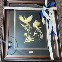 تابلو طلا کوب طرح بهاران