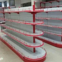 قفسه طرح ترک وسط فروشگاهی قرمز سفید