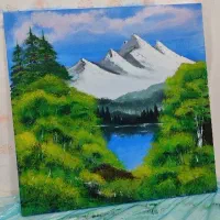 نقاشی با رنگ روغن طبیعت