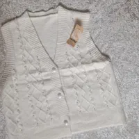 جلیقه ی بافت سفید