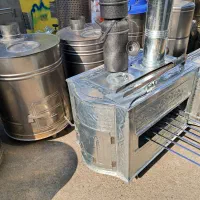 بخاری هیزمی منقل دار کبابی سیخ خور براق