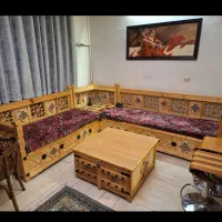 مبلمان سنتی باکس تخت سنتی باکس دار چوب روس