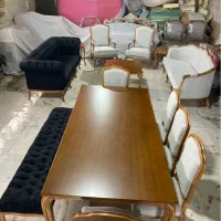 مبل کویین فرانسوی چوب گردو